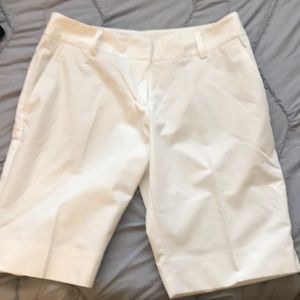 White golf shorts